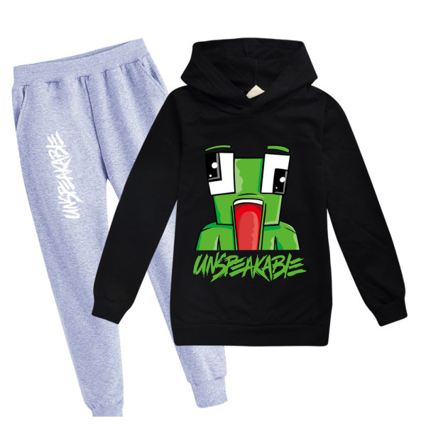 2 stk. Drenge Piger Unspeak Pullover Hoodie Træningsbukser Varm Dragt I A 160cm