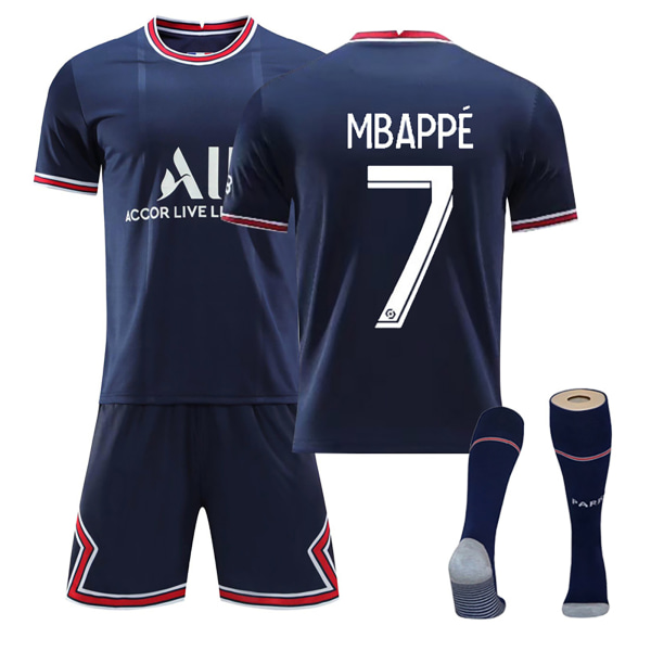 Regnbuehorn Barn Fotballsett Fotballtrøye T-skjorte kostyme blu Z blue size 22