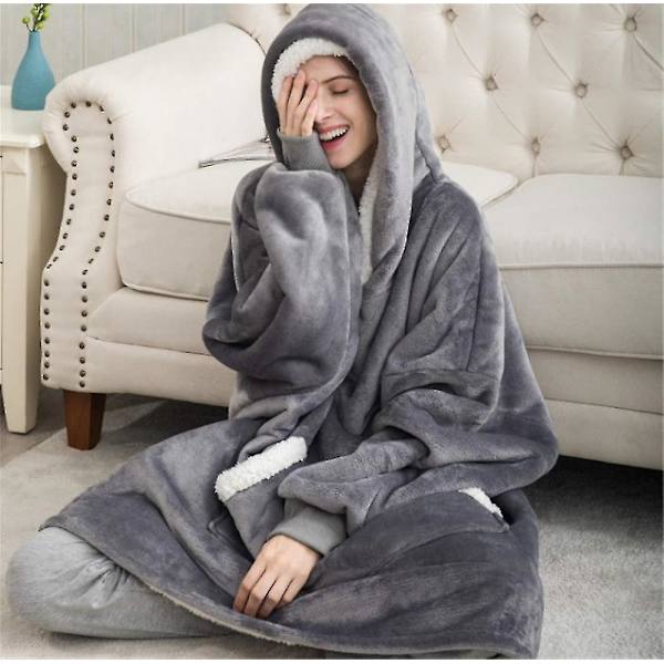 Filt Sweatshirt Oversized hettegenser I Grey