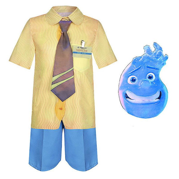 Elemental Ember Wade Cosplay Kostume Ild Vand Kjole Uniform Halloween Til Børn Water 120