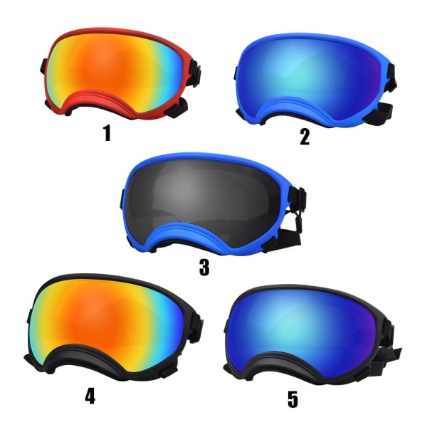 Justerbara Dog Goggles Pet Anti-UV Solglasögon V 2