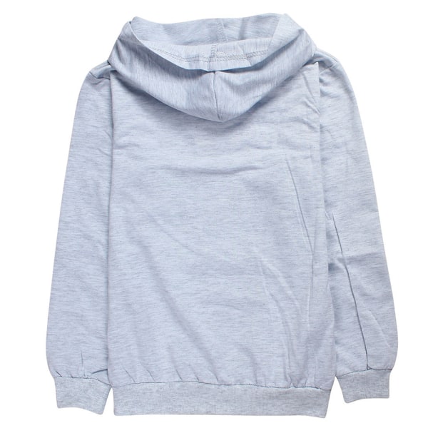 Kids Game Among Us Sweater Hoodie Byxor Träningsoverall Set trendigt V gray Z gray 110cm