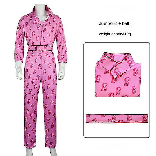 Voksen Barbie-antrekk for menn Ken Margot Barbie menn Cosplay-kostymer rosa jumpsuit-drakt Halloween-kostymer Style 5 XXL