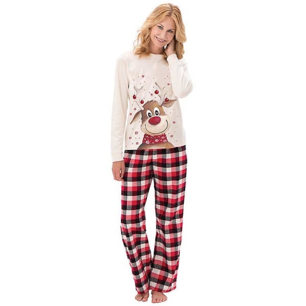 Juleelg Pyjamas Foreldre Barn Sett Familie Matchende Nattøy Jul Casual Pjs Mam 2XL