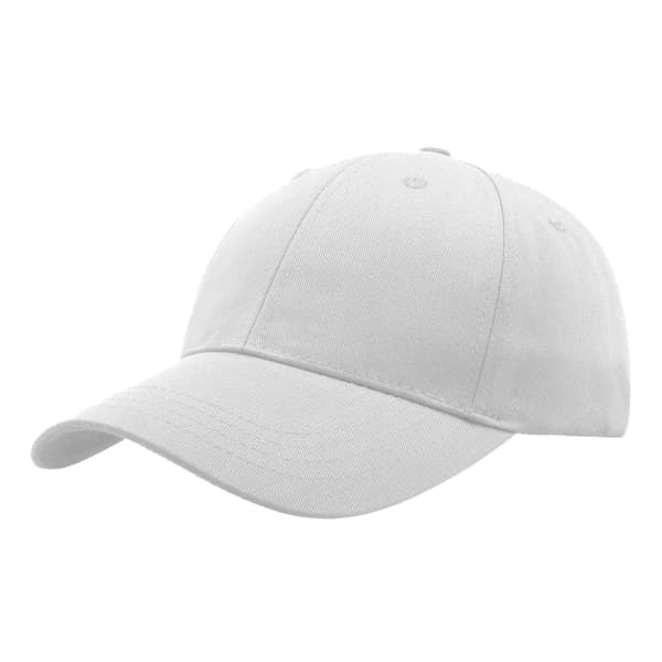 Atlantis Zoom Sports 6 Panel Baseball Cap Hvid - Perfekt I White One Size