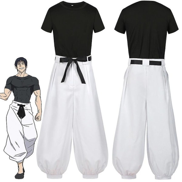 Jujutsu Kaisen Fushiguro Toji Cosplay Kostym Halloween Carnival Party Outfits White L