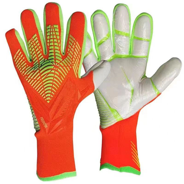 1 par fodboldhandsker Målvaktshandsker Orange 8-Adults