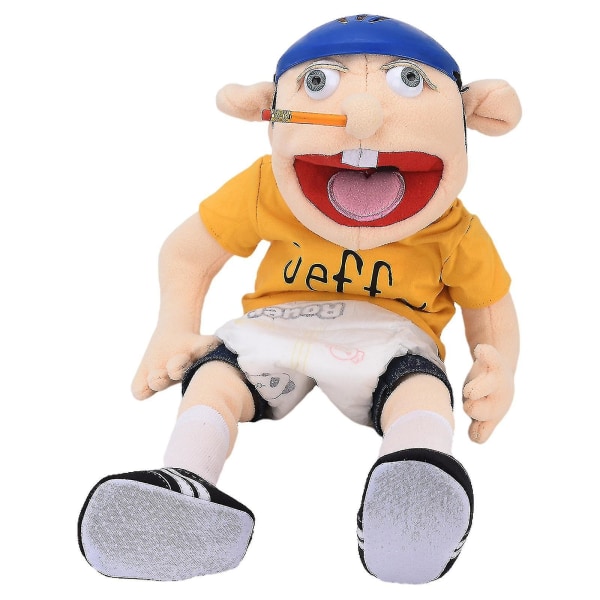 Jeffy-docka Mjuk plysch Handdocka för lekstugan, barnpresent till födelsedag jul halloweenfest HZ