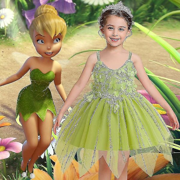 Peter Pan Prinsessekjole Halloween 110cm