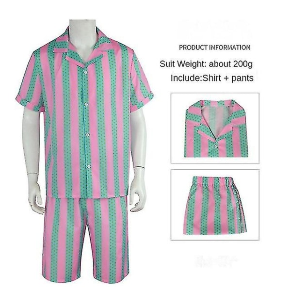 Voksen Barbie-outfit til mænd Ken Margot Barbie mænd Cosplay-kostumer Pink Jumpsuit Suit Halloween-kostumer Style 1 3XL