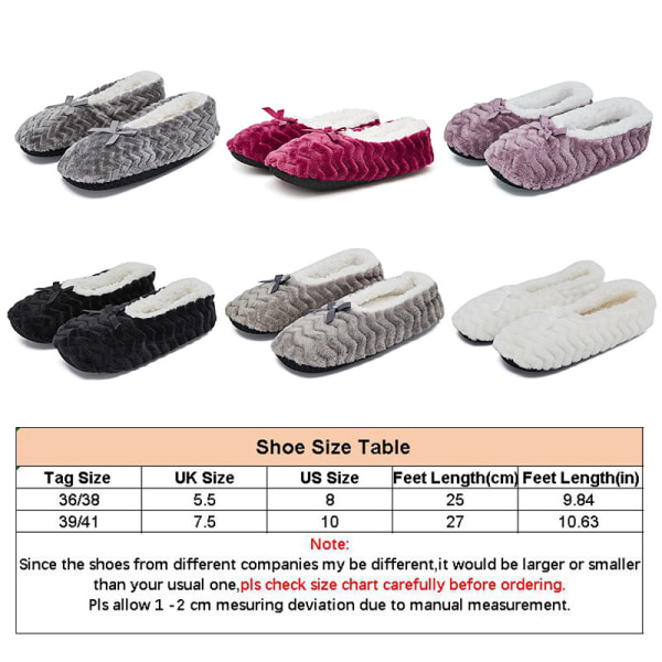 Naisten talvitöppöset Slip On -tossut Kevyt mukavuus Musta Z Svart 36/38