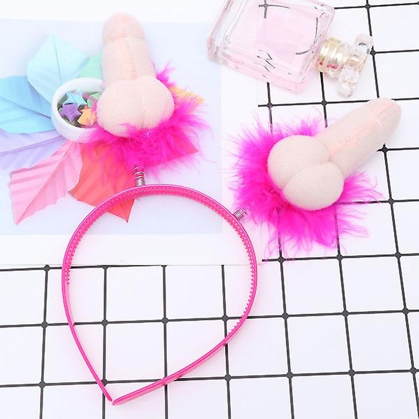 3 stk. Bachelor Party Head Personality Feather Pandebånd Sjovt Trick Pandebånd - Perfekt til