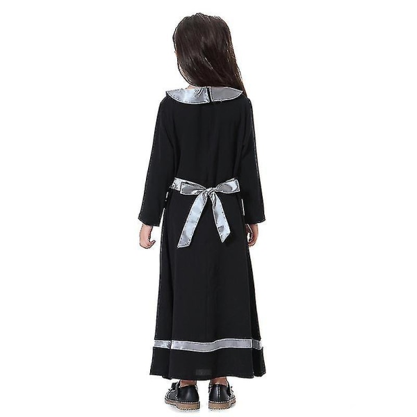 2-16 år flickor muslimsk islamisk klädsel-c Black 7-8 Years