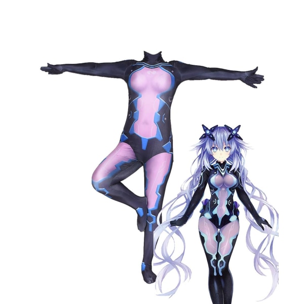 Hyperdimension Neptunia Jumpsuit Halloween Aikuisten Lasten Bodysuit Cosplay-asut Adult S