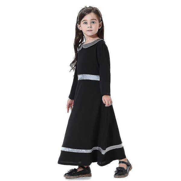 2-16 år flickor muslimsk islamisk klädsel-c Black 2-3 Years