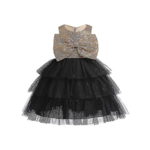 2-8 Years Kids Girls Sleeveless Sequins Bow-knot Party Princess Dresses-c 7-8 Years