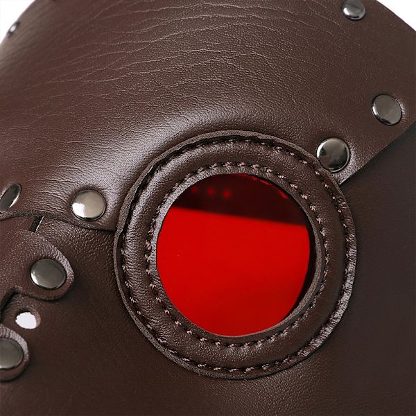 Halloween-ruttolääkärimask Kostyymi Lintu Pitkä Nokka Nokka Props - Täydellinen I brown