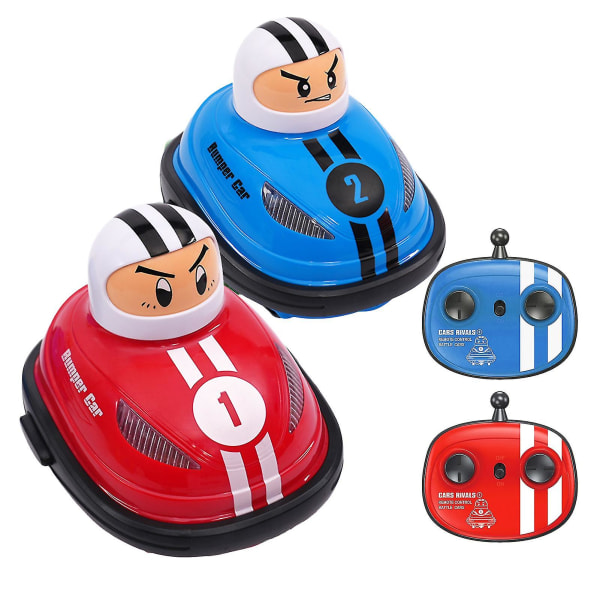 1 sett Speed ​​Bumper Cars Toy Mini Fjärrstyrda Ejektorer Fordon med fjärrkontroll