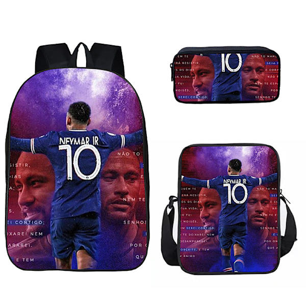 neymar Fodboldrygsæk Studerende Skole rygsæk i tre sæt I purple 40cm