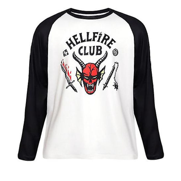Aikuiset Stranger Things Kausi 4 Hellfire Club T-paita Toppar Puku I Long Sleeves Aldult 3XL