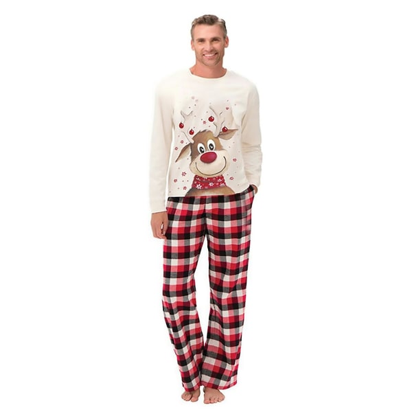 Juleelg Pyjamas Foreldre Barn Sett Familie Matchende Nattøy Xmas Casual Pjs Dad S