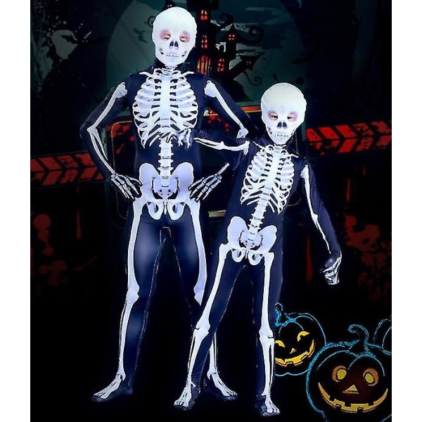 Halloween Kostym Skelett Kostymer För Barn Och Vuxna I 140