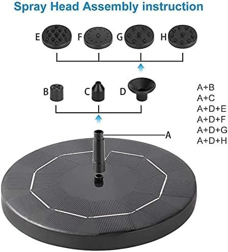 Solar Fountain Solar Pond Pump Solar vattenpump 1.4W