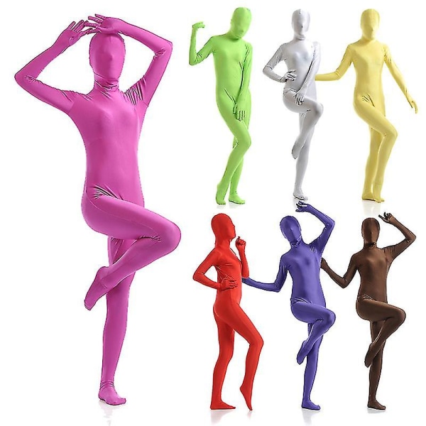 Unisex Zentai-dragt Kvindernes Spandex Zentai Lycra Heldragt Halloween Karneval Fest Kostume Adult M