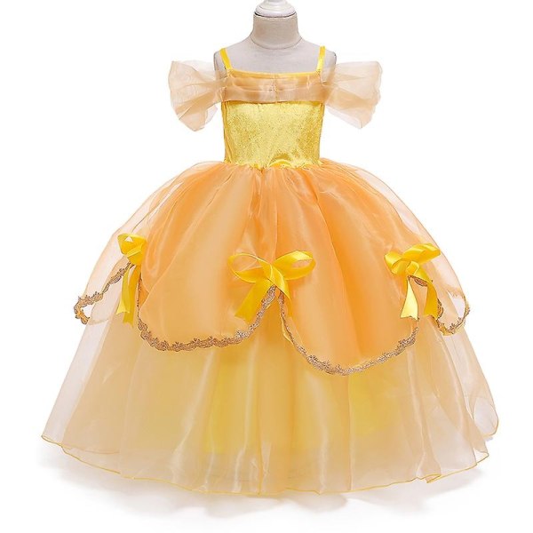 Perfekt cosplay prinsessekjole til piger Børn Halloween Karneval Fest Fancy Dress Up Børnetøj Jul Fancy Dress Up - Perfekt I 16 5T 120