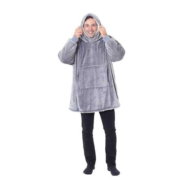 Sofirn Vuorattu Fleece Huppari Harmaa