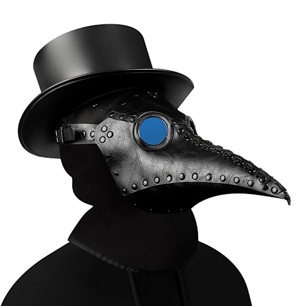 Halloween Pestdoktor Maske Kostyme Fugl Lang Nese Nebb Rekvisita - Perfekt I black