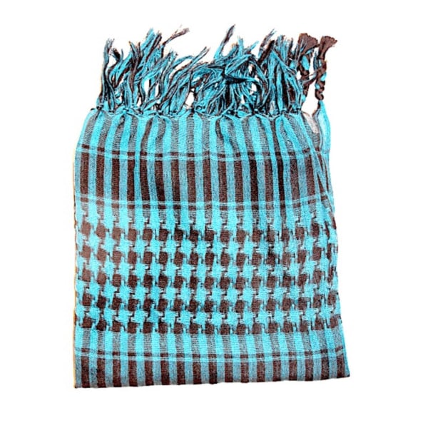 Palestinaskjerf - hvitt og svart - skjerf W blue