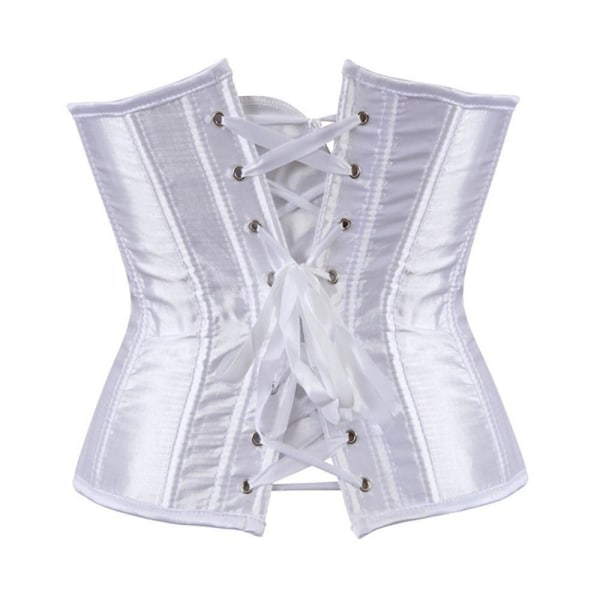 Underbyst Korsett Corselete Underkläder WHITE W white XL