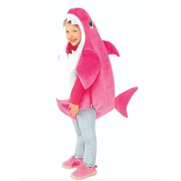 Børne Haj Familie Halloween Jul Cosplay Kostume 100cm pink 110cm