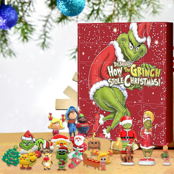 Adventskalender 2023 Julgranscheckdekorationer Julkalender för barn Vuxna F