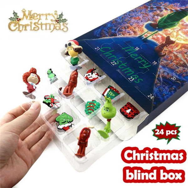 Adventskalender 2023 Julgranscheckdekorationer Julkalender för barn Vuxna F
