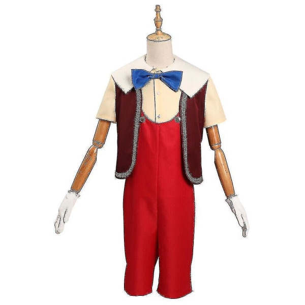 Barne Pinocchio 2023 Pinocchio Cosplay Antrekk Halloween Karneval Dress XL