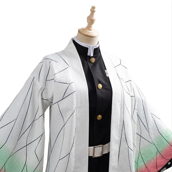 Mub- Kochou Shinobu Cosplay Kostume til børn og voksne Anime Demon Slayer Cosplay Kostume Kochou Anime Kimono Outfits til Halloween A SET Kid Height 140cm