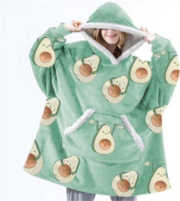 Filt Sweatshirt Oversized hættetrøje I Avocado