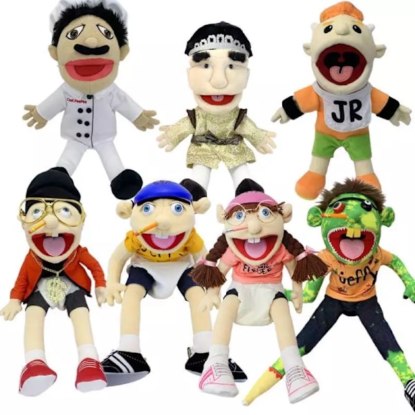 Jeffy Hånddukke Gutt Joseph Cody feebee Plysj Leke Dukke Avtakbar Gave Jeffy dad