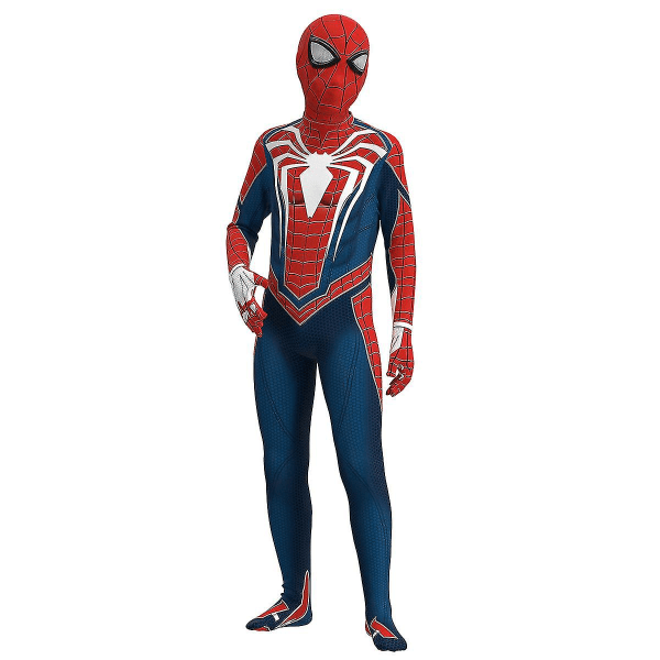 Spiderman Cosplay kostym Peter Parker Jumpsuit För vuxna Barn Halloween Carnival Party Finklänning 130