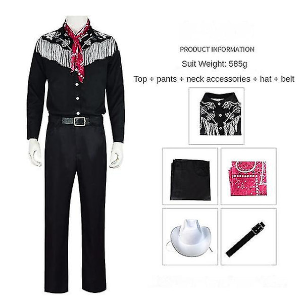 Voksen Barbie-antrekk for menn Ken Margot Barbie menn Cosplay-kostymer rosa jumpsuit-drakt Halloween-kostymer Style 2 M