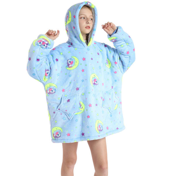 Barnehette Filt Oversized Ultra Plysj Fleece Filt Vinter 7