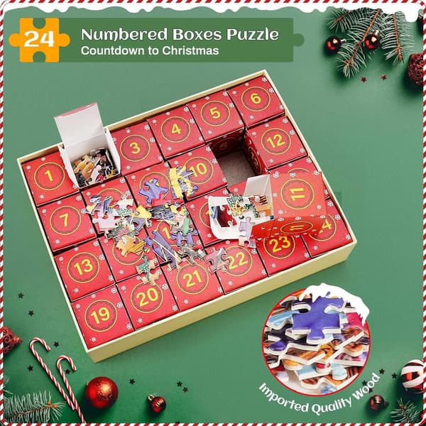 Puslespill-adventskalender 2023, 1008 puslespillbiter, 24 dager