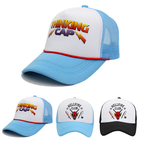 Stranger Things Kausi 4 Cosplay Hellfire Club Hat Cap Y I blue