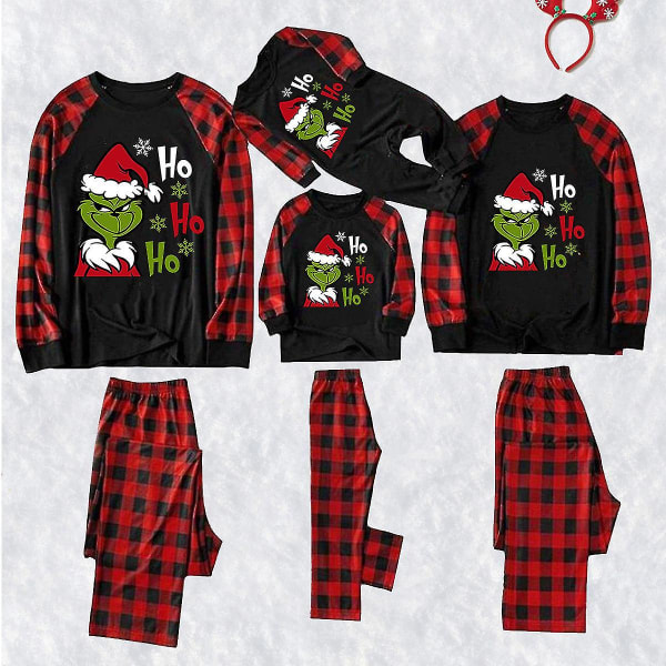 Joulu The Grinch Pyjama Aikuisille Lapsille Perhe Yhteen Sopivat Yöasut Pyjama Setstmfz01169 Z Mom-XXL