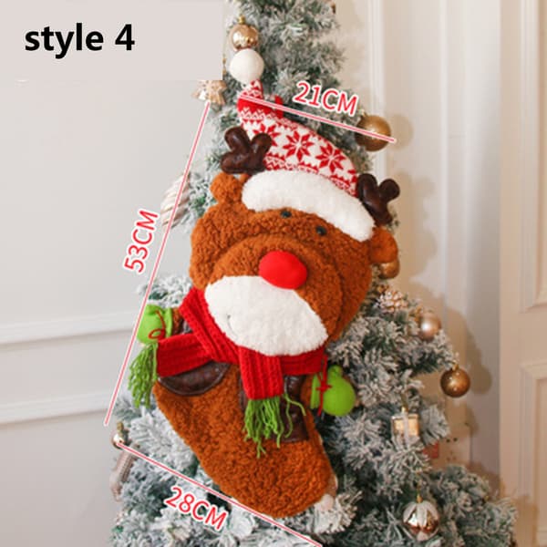 Stor julestrømpe Santa Claus strømper Slik gavepose style 8