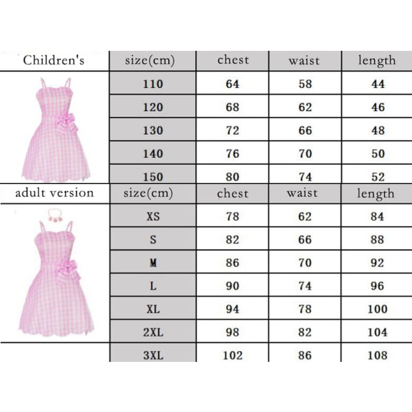 Barbie-elokuvan Margot Robbie Cosplay -sydänmekko, vaaleanpunainen, aikuisille, Z Adults 2xl