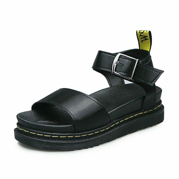 Naisten kesäsandaalit alustalla ja nilkkaremmit Chunky Platform Fashion Shoes I Black EU 38