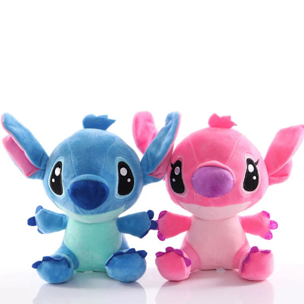Mub- Lilo & Stitch Pink Täytetty Pehmolelut Riippuva Lelut Mallit Söpö Poika Tyttö Joulu Halloween Lelut Lahjat Sininen Z Blue 20cm